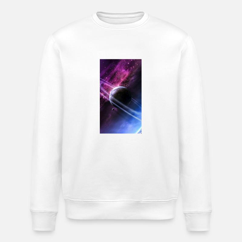 received galaxy - Stanley/Stella ROLLER Unisex Organic Sweatshirt - white