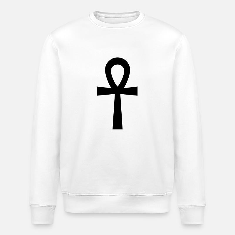 Ägypten - Ankh - Stanley/Stella Unisex Bio-Sweatshirt ROLLER - Weiß