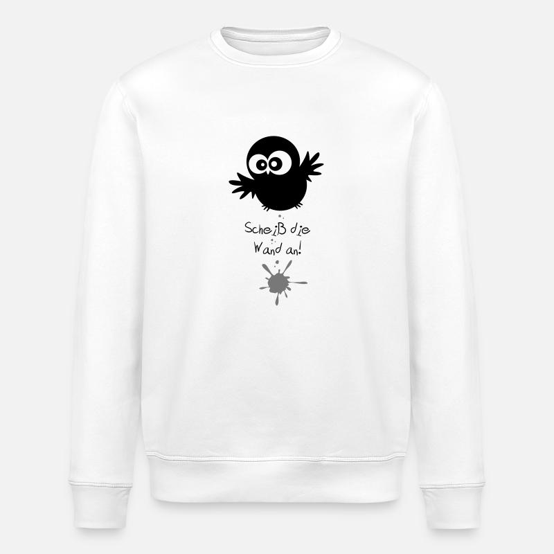 EULE // Scheiß die Wand an - Stanley/Stella Unisex Bio-Sweatshirt ROLLER - Weiß
