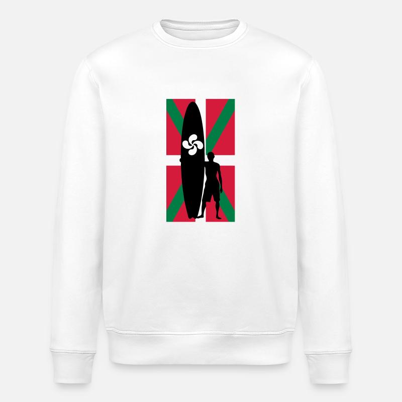 Baskische Surfer - Stanley/Stella Unisex Bio-Sweatshirt ROLLER - Weiß