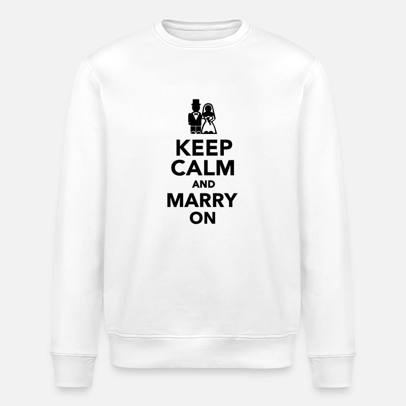 Hochzeit - Stanley/Stella Unisex Bio-Sweatshirt ROLLER - Weiß