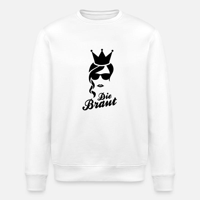 Die Braut - Junggesellinnenabschied - Stanley/Stella Unisex Bio-Sweatshirt ROLLER - Weiß
