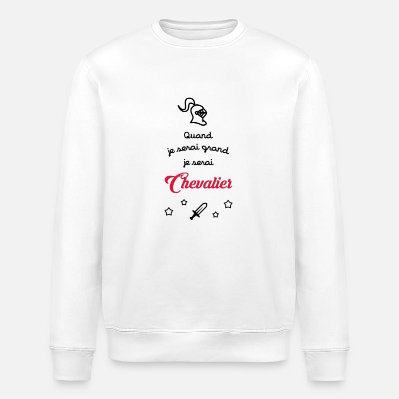 garçon / pirate / chevalier / bébé - Sweat bio ROLLER Stanley/Stella Unisexe - blanc