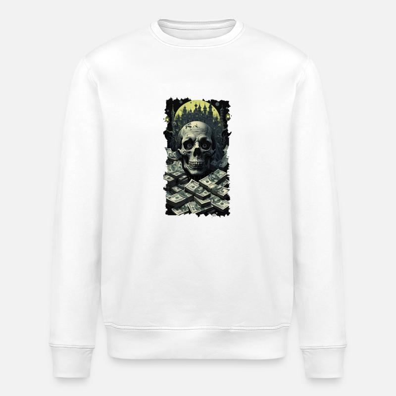 666moneyzombie No.2 - Stanley/Stella Unisex Bio-Sweatshirt ROLLER - Weiß