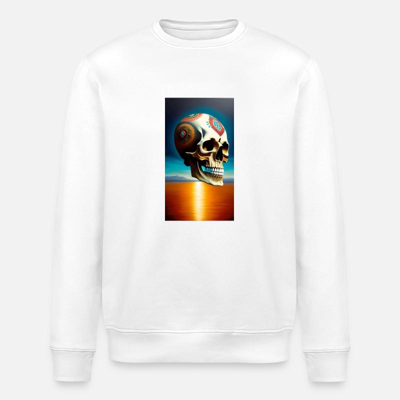 Schädel Logo - Stanley/Stella Unisex Bio-Sweatshirt ROLLER - Weiß
