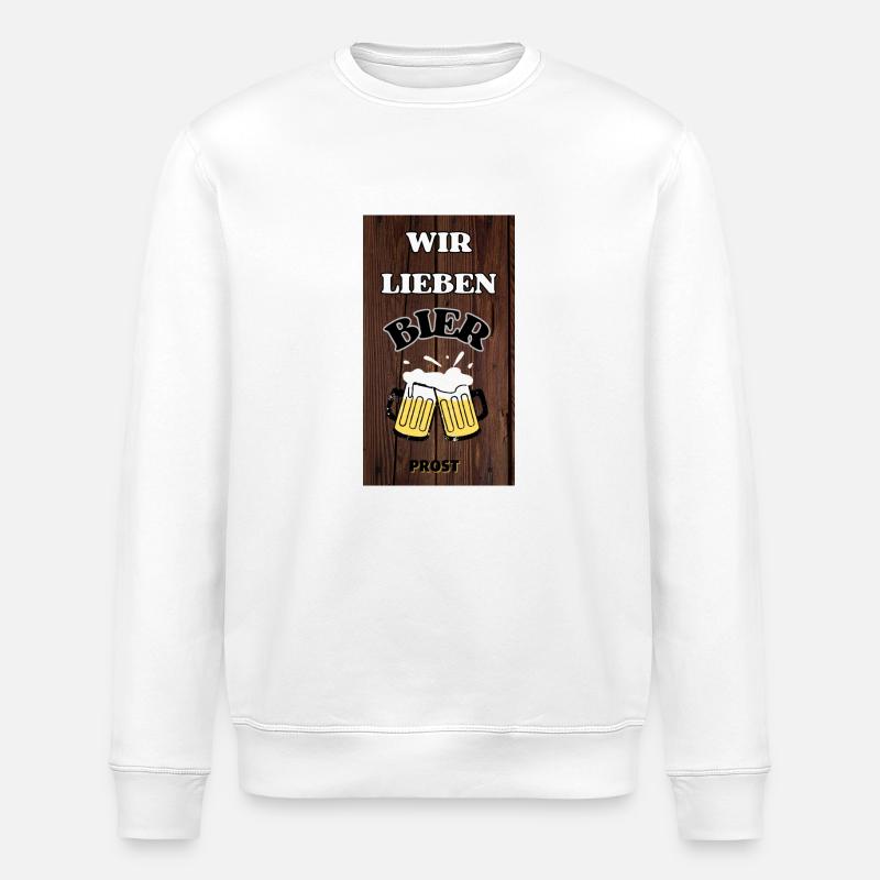 Nous aimons la bière - Sweat bio ROLLER Stanley/Stella Unisexe - blanc