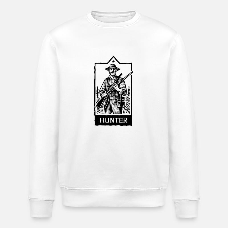 Chasse - Sweat bio ROLLER Stanley/Stella Unisexe - blanc