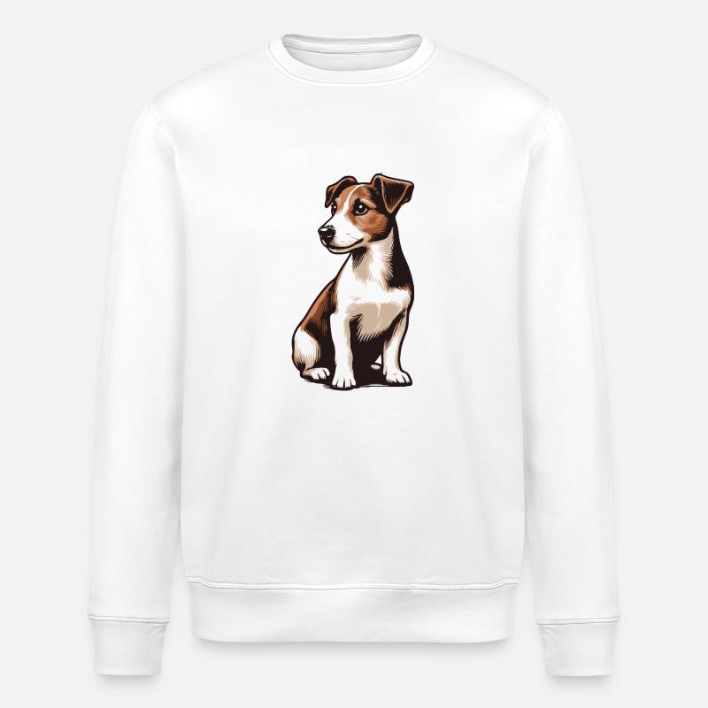 Jack Russell Terrier - Stanley/Stella Unisex Bio-Sweatshirt ROLLER - Weiß