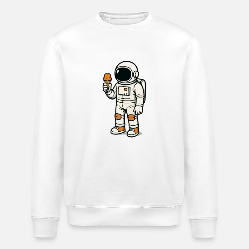 Astronaute - Sweat bio ROLLER Stanley/Stella Unisexe - blanc
