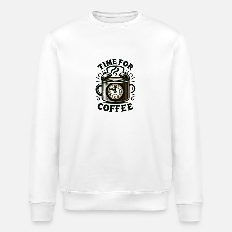 C’est l’heure du café - Sweat bio ROLLER Stanley/Stella Unisexe - blanc