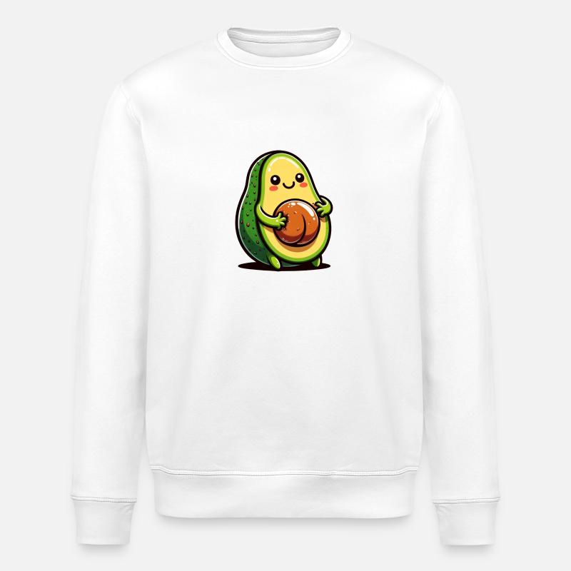 Avocado Krault Bauch - Stanley/Stella Unisex Bio-Sweatshirt ROLLER - Weiß
