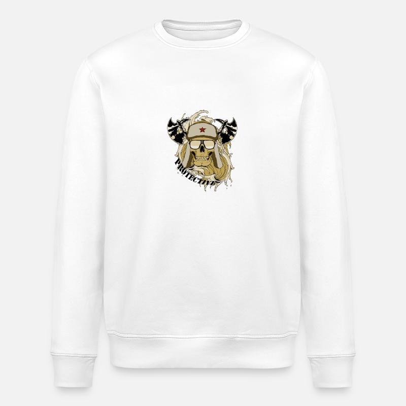 protective skull - Stanley/Stella Unisex Bio-Sweatshirt ROLLER - Weiß