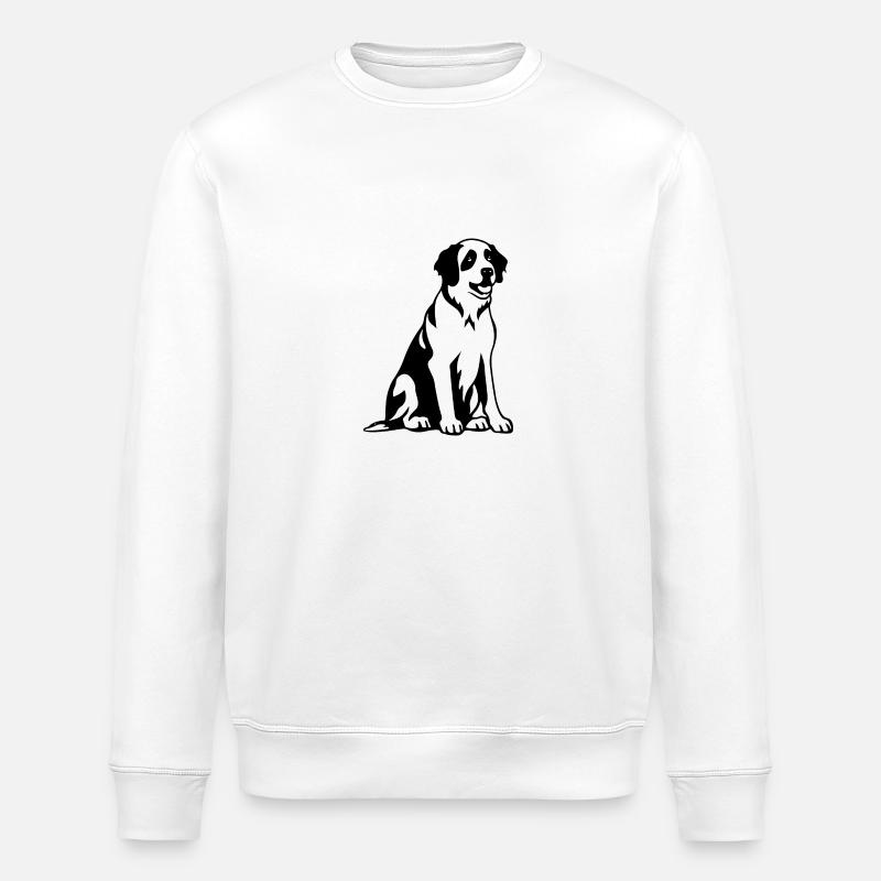 Chien Saint-Bernard - Sweat bio ROLLER Stanley/Stella Unisexe - blanc