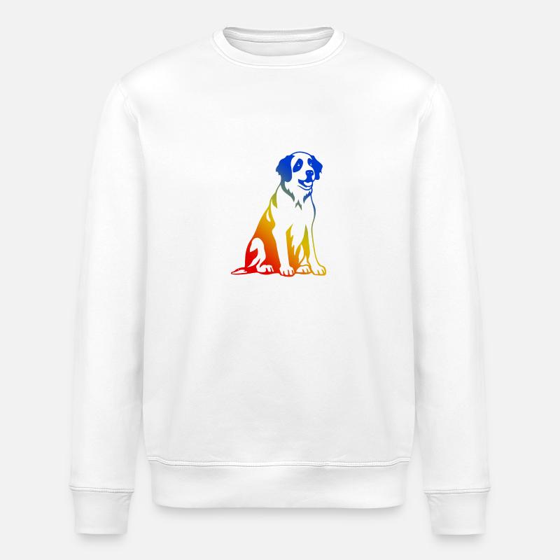 Saint Bernard Hund - Stanley/Stella Unisex Bio-Sweatshirt ROLLER - Weiß