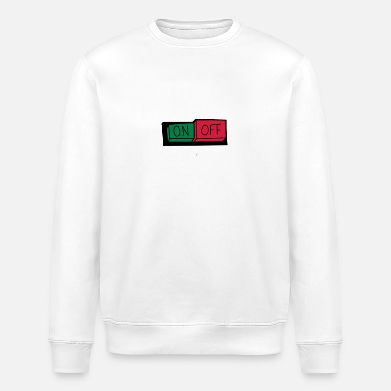 on und off button - Stanley/Stella Unisex Bio-Sweatshirt ROLLER - Weiß