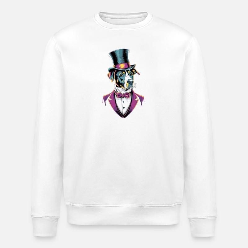 Chien dans un costume - Sweat bio ROLLER Stanley/Stella Unisexe - blanc