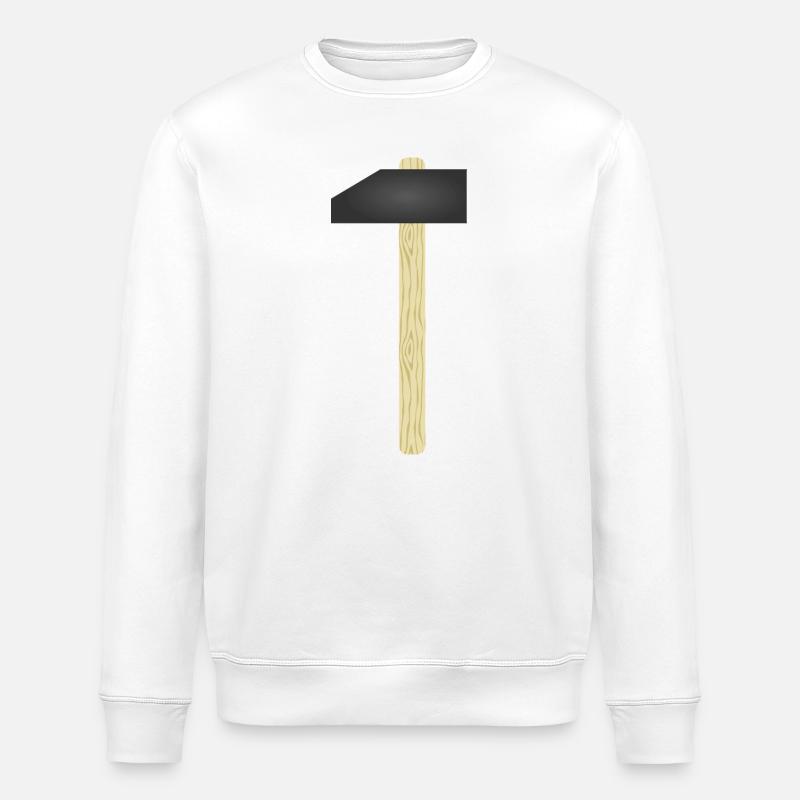 Conception de marteau en métal - Sweat bio ROLLER Stanley/Stella Unisexe - blanc