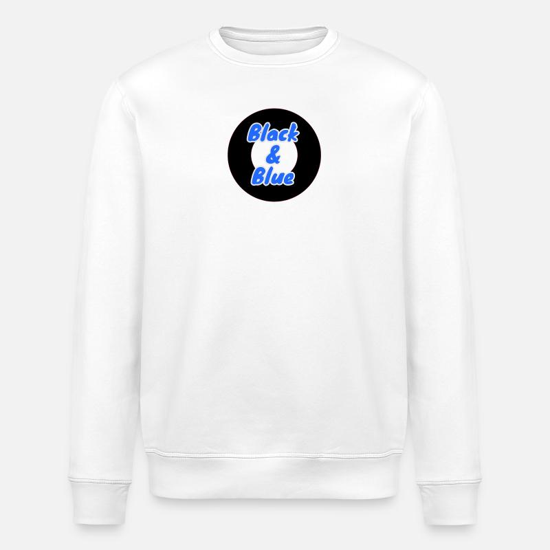 Black & Blue Circular Neon - Stanley/Stella Unisex Bio-Sweatshirt ROLLER - Weiß