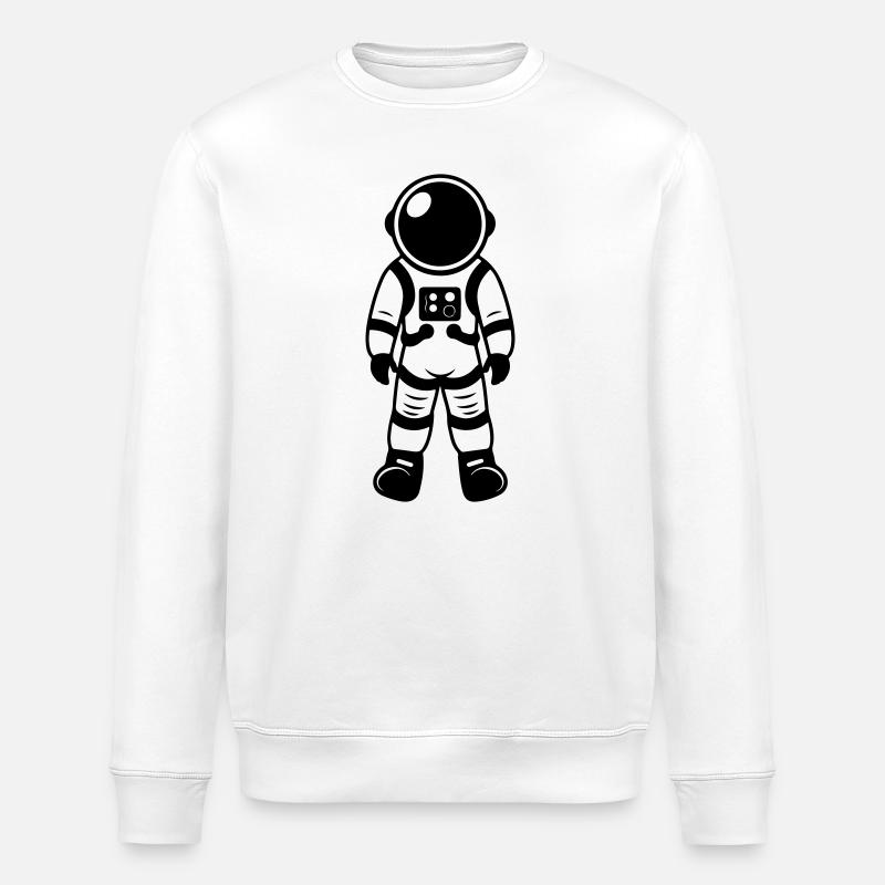Astronaut Icon - Stanley/Stella ROLLER Unisex Organic Sweatshirt - white