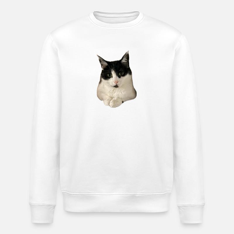 super cute Kitty Cat - Stanley/Stella Unisex Bio-Sweatshirt ROLLER - Weiß