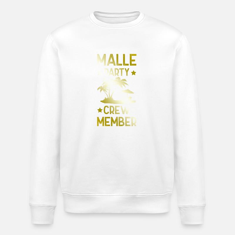 Malle Party Crew - Sweat bio ROLLER Stanley/Stella Unisexe - blanc