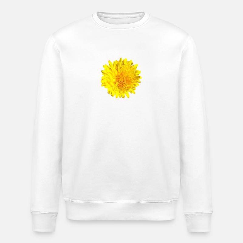 Fleur de pissenlit Fleur jaune - Sweat bio ROLLER Stanley/Stella Unisexe - blanc