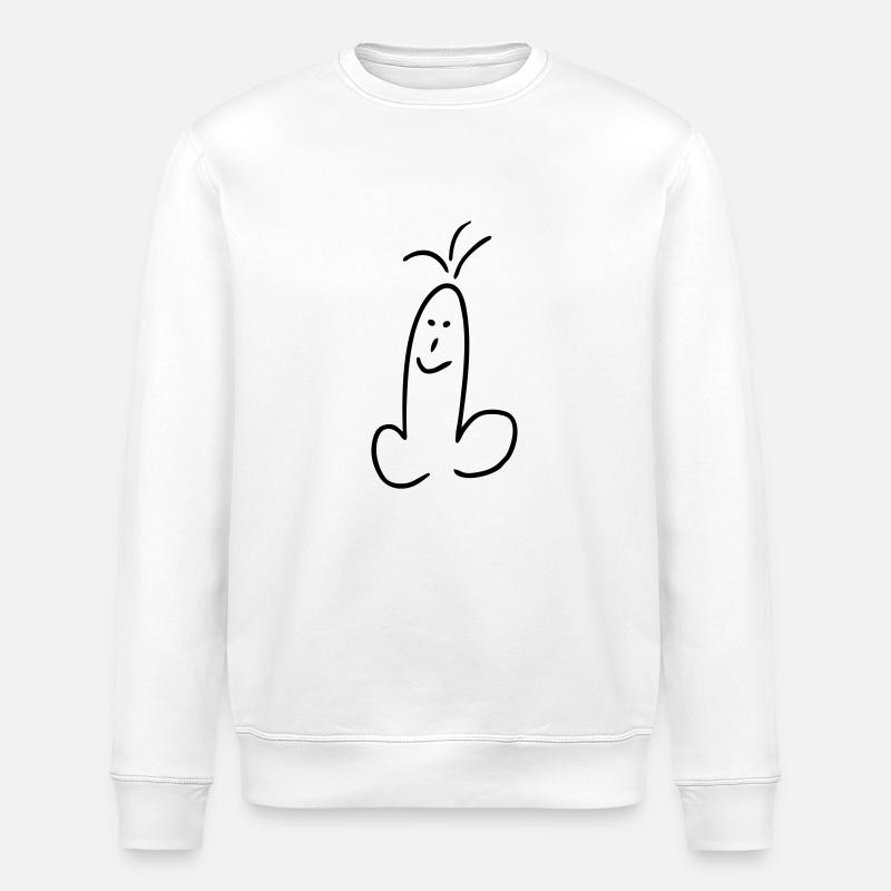 lustiger pimmel penis - Stanley/Stella Unisex Bio-Sweatshirt ROLLER - Weiß