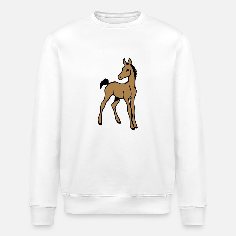 Fohlen - Stanley/Stella Unisex Bio-Sweatshirt ROLLER - Weiß