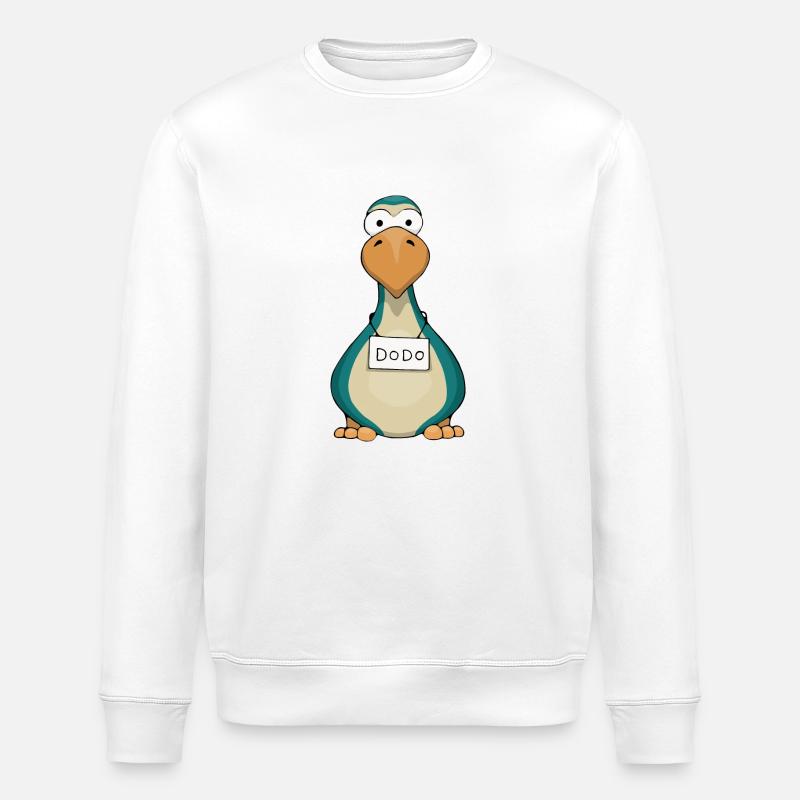Dodo lustiger Vogel Geschenk - Stanley/Stella Unisex Bio-Sweatshirt ROLLER - Weiß