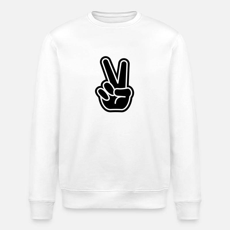 PEACE - Stanley/Stella Unisex Bio-Sweatshirt ROLLER - Weiß