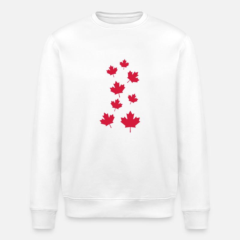 Canada maple leafs - Stanley/Stella ROLLER Unisex Organic Sweatshirt - white