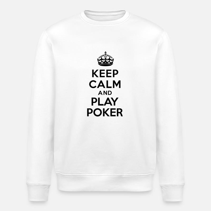 Keep calm play Cards - Sweat bio ROLLER Stanley/Stella Unisexe - blanc