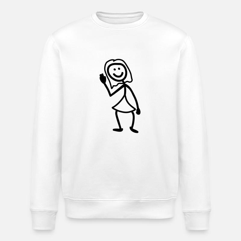 Friendly Girl - Stanley/Stella Unisex Bio-Sweatshirt ROLLER - Weiß