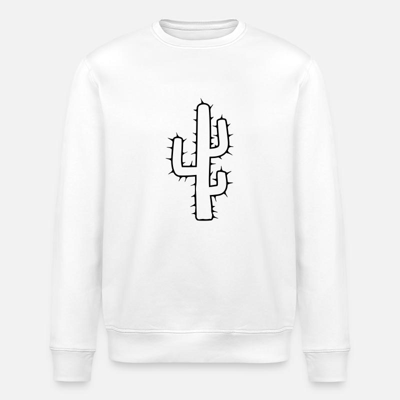großer kaktus wüste stacheln - Stanley/Stella Unisex Bio-Sweatshirt ROLLER - Weiß