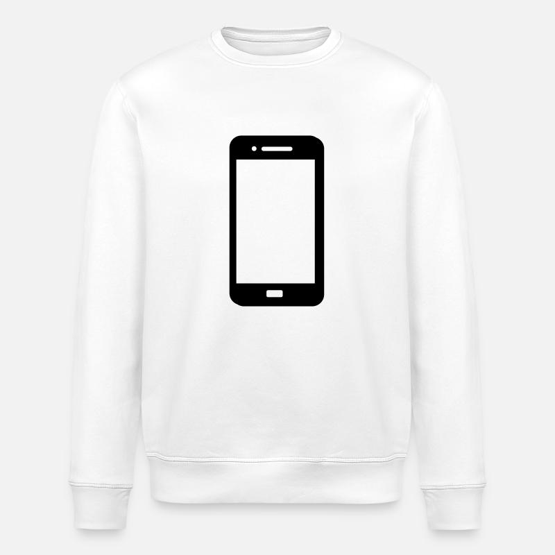 Mobile Phone Vektor - Stanley/Stella Unisex Bio-Sweatshirt ROLLER - Weiß