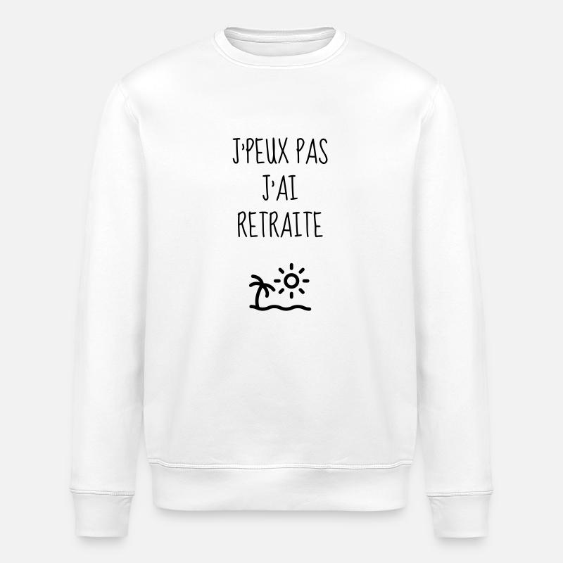 retraite / retraité / retraitée / pension - Sweat bio ROLLER Stanley/Stella Unisexe - blanc