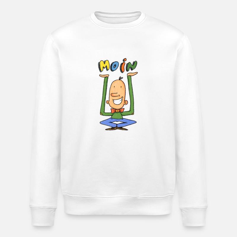 Moin Mann - Stanley/Stella Unisex Bio-Sweatshirt ROLLER - Weiß