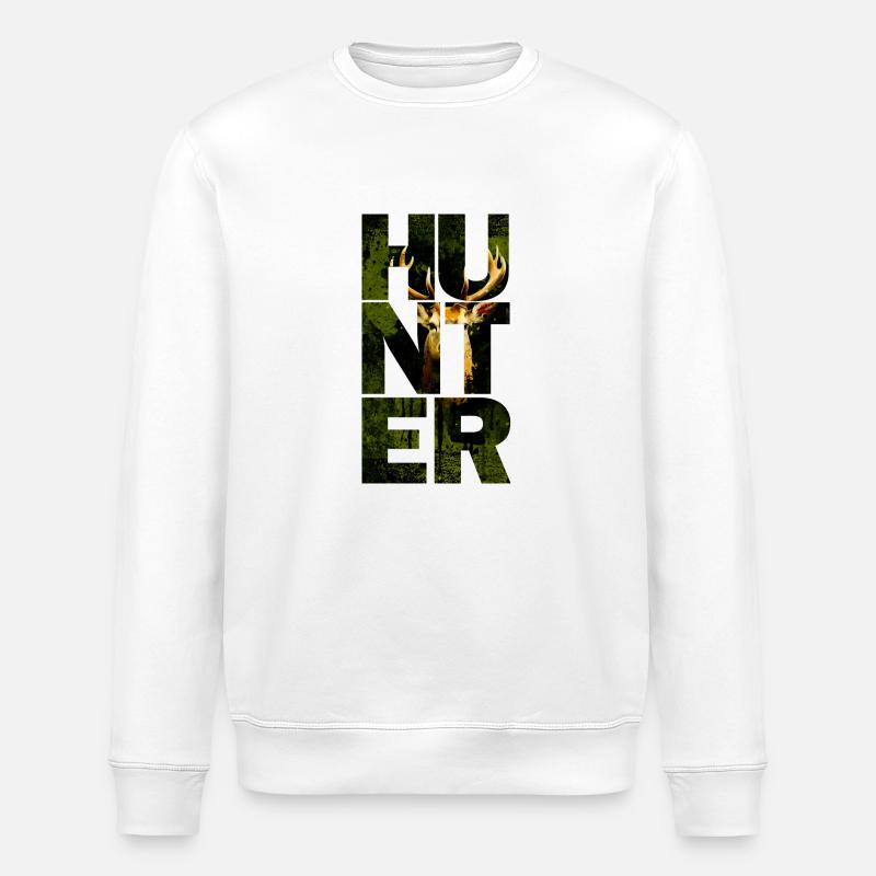 HUNTER Jäger - Stanley/Stella Unisex Bio-Sweatshirt ROLLER - Weiß