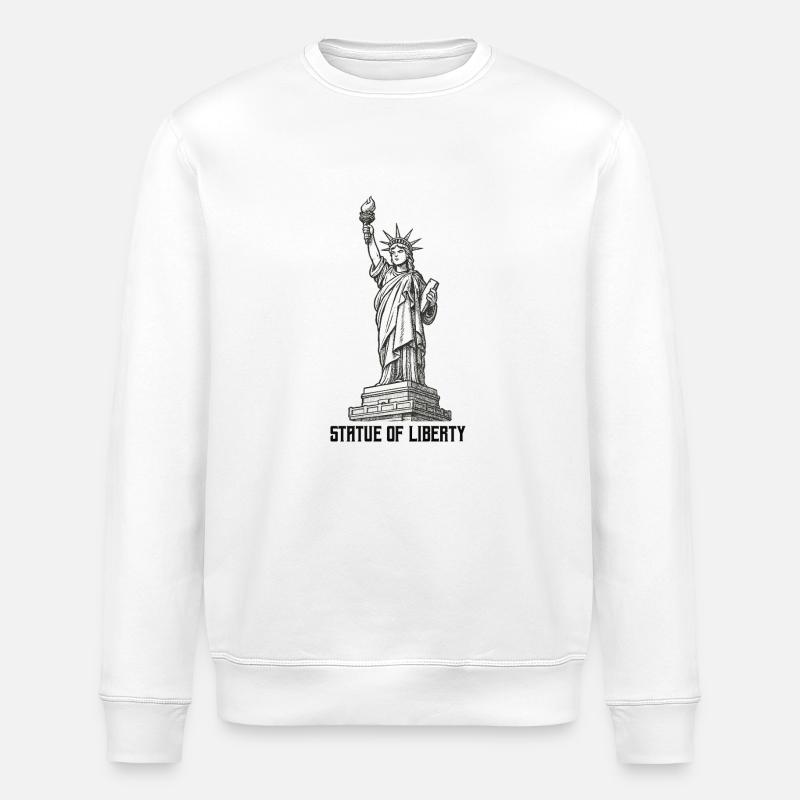 Freiheitsstatue - Stanley/Stella Unisex Bio-Sweatshirt ROLLER - Weiß