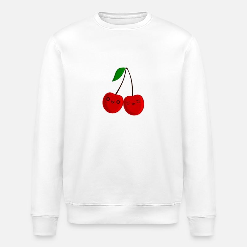 Chibi Kirsche - Stanley/Stella Unisex Bio-Sweatshirt ROLLER - Weiß