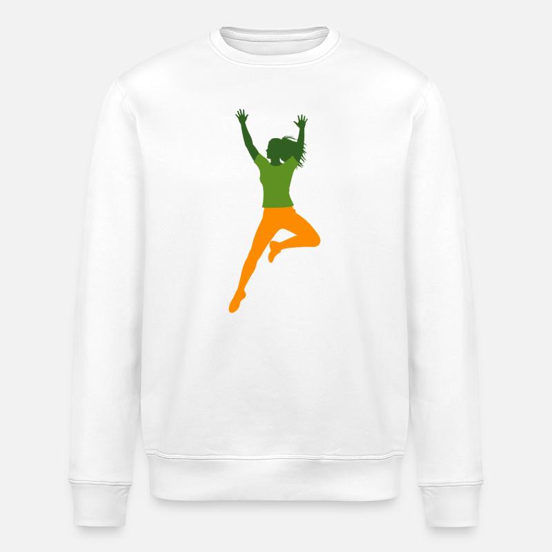 Vive sportive danseuse comme silhouette - Sweat bio ROLLER Stanley/Stella Unisexe - blanc