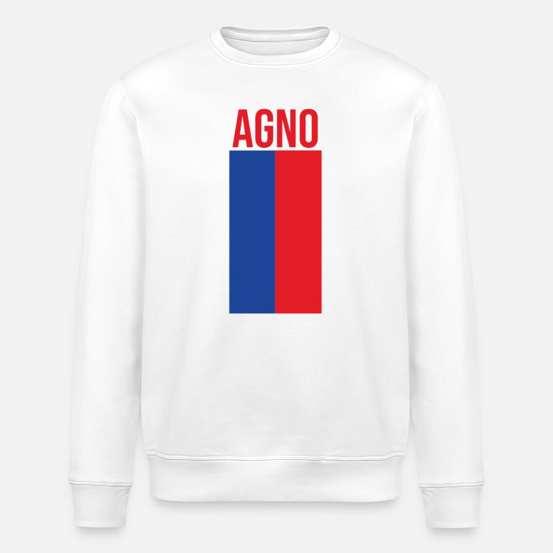 Agno Tessin Souvenir - Stanley/Stella Unisex Bio-Sweatshirt ROLLER - Weiß