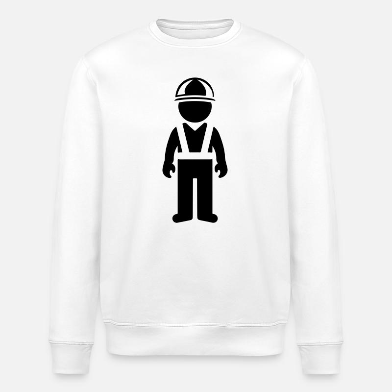 Ouvrier du bâtiment - Sweat bio ROLLER Stanley/Stella Unisexe - blanc