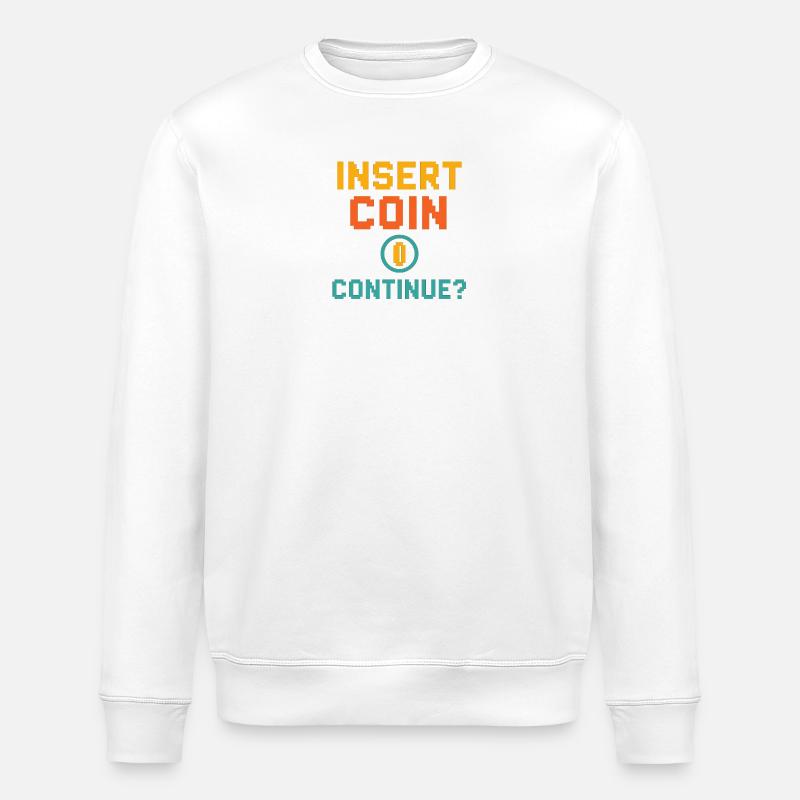 Insérer une pièce de monnaie – Continuer ? - Sweat bio ROLLER Stanley/Stella Unisexe - blanc