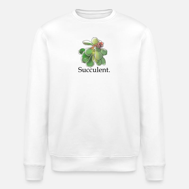 Sukkulente Blüte Aquarell - Stanley/Stella Unisex Bio-Sweatshirt ROLLER - Weiß