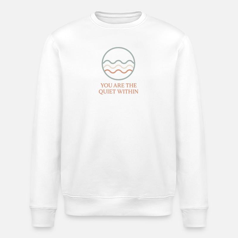 Silent Inner World Waves - Stanley/Stella ROLLER Unisex Organic Sweatshirt - white