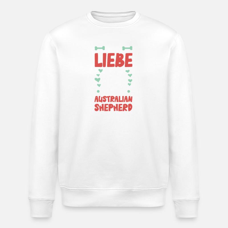 J’adore mon berger australien - Sweat bio ROLLER Stanley/Stella Unisexe - blanc
