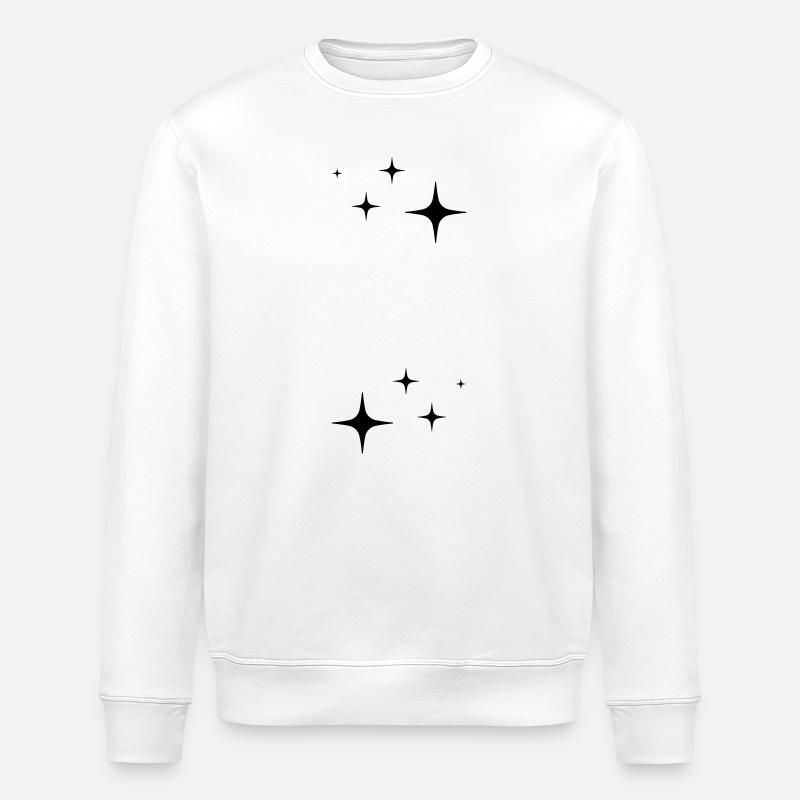 Funkeln Glitzer Sterne - Stanley/Stella Unisex Bio-Sweatshirt ROLLER - Weiß