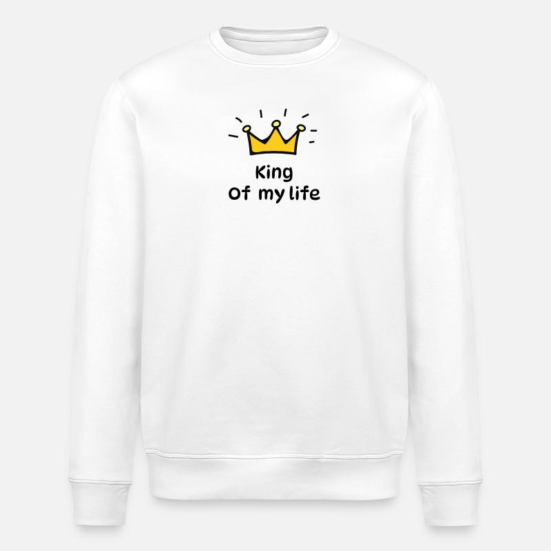 König meines Lebens - Stanley/Stella Unisex Bio-Sweatshirt ROLLER - Weiß