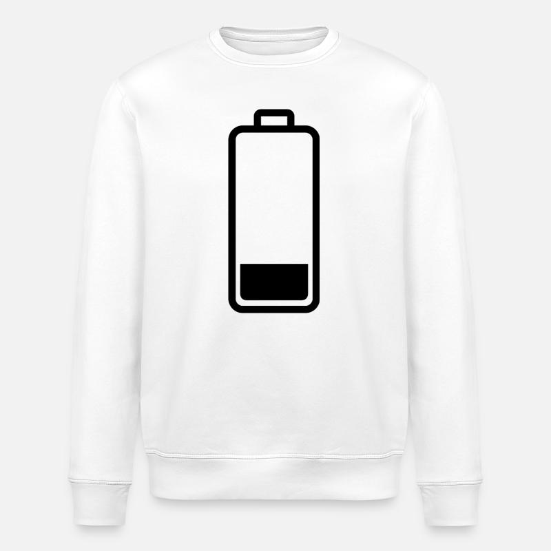 batterie faible - Sweat bio ROLLER Stanley/Stella Unisexe - blanc